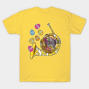 Easter French Horn Hornist Brass Musician T-Shirt